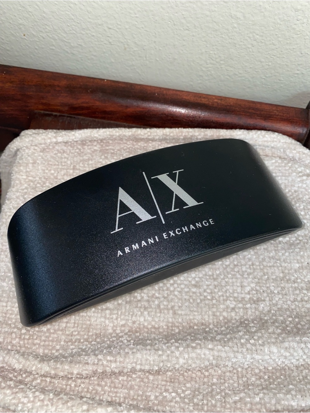 Armani Exchange AX Sunglasses Eyeglasses Hard Shell Case Black Logo